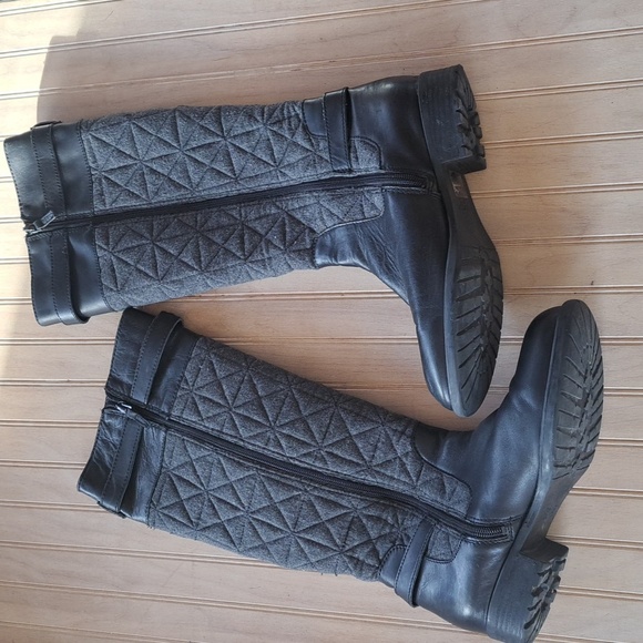 Franco Sarto Leather Penelope Wool Blend Quilted Tall Riding Style Boots - Picture 6 of 12